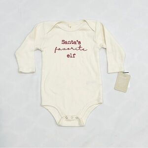 NWT Tenth & Pine Christmas Santa's Favorite Elf Long Sleeve Onesie